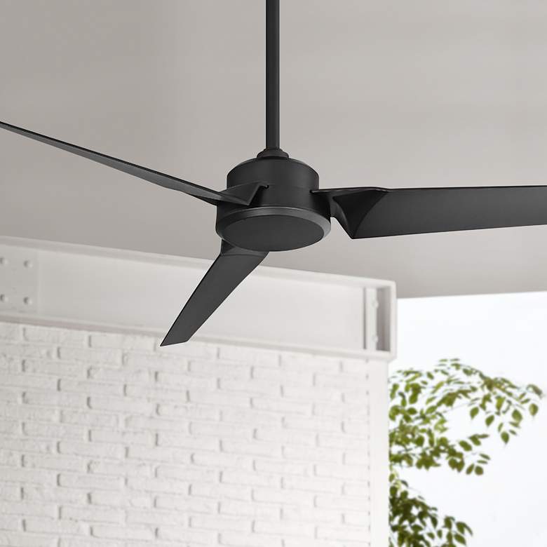 Image 1 52" Modern Forms Roboto Matte Black Wet Rated Smart Ceiling Fan