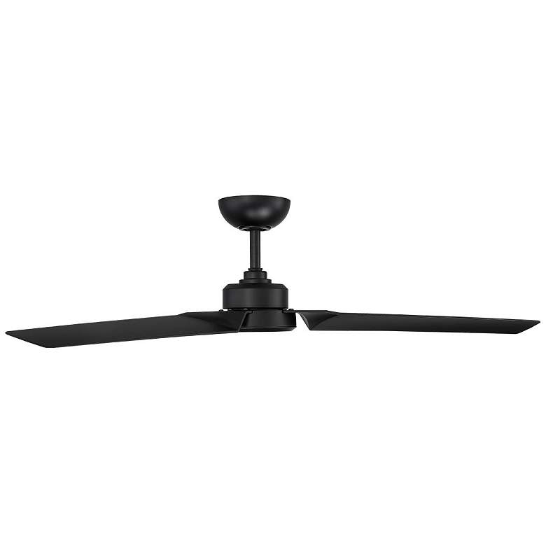 Image 3 52" Modern Forms Roboto Matte Black Wet Rated Smart Ceiling Fan more views