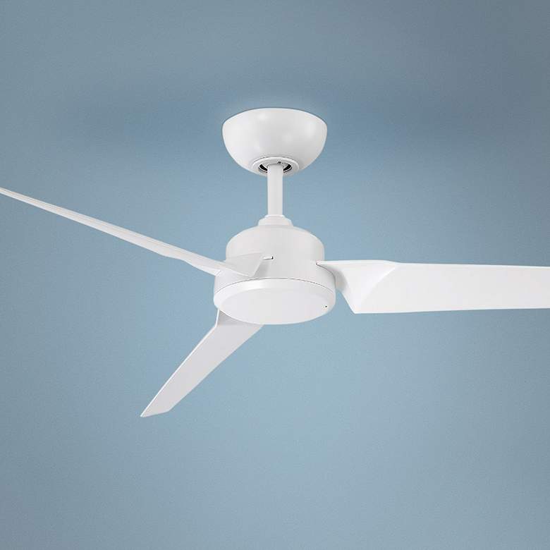 Image 1 52" Modern Forms Roboto Matte White Wet Rated Smart Ceiling Fan