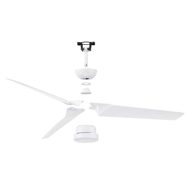 Image 5 52" Modern Forms Roboto Matte White Wet Rated Smart Ceiling Fan more views