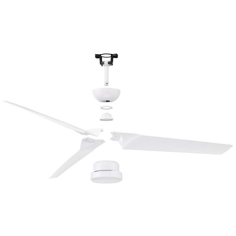 Image 6 52" Modern Forms Roboto Matte White Wet Rated Smart Ceiling Fan more views