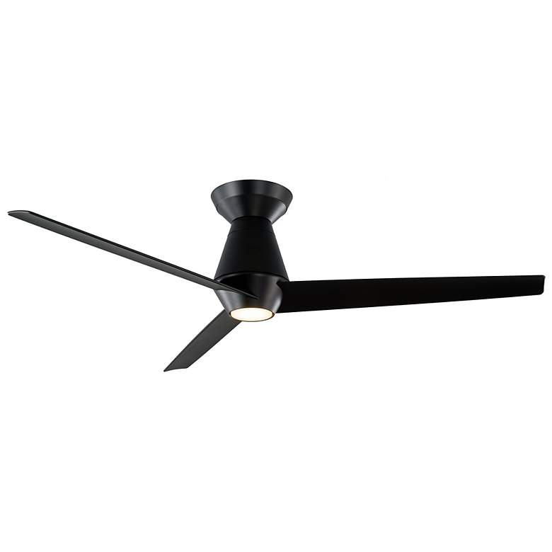 Image 2 52" Modern Forms Slim Black 3000K LED Smart Outdoor Flush Ceiling Fan