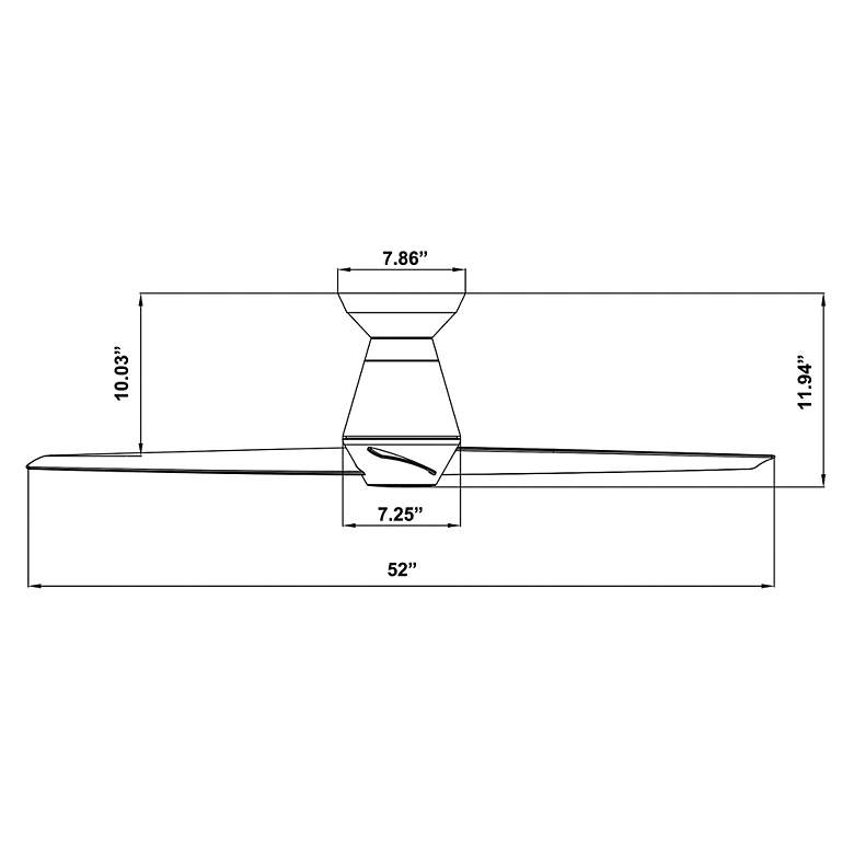 Image 5 52" Modern Forms Slim Black 3000K LED Smart Outdoor Flush Ceiling Fan more views