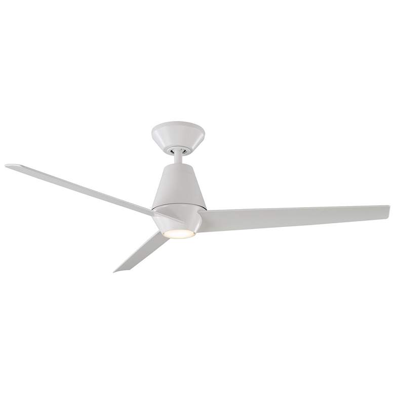Image 1 52 inch Modern Forms Slim White 2700K LED Smart Indoor/Outdoor Ceiling Fan