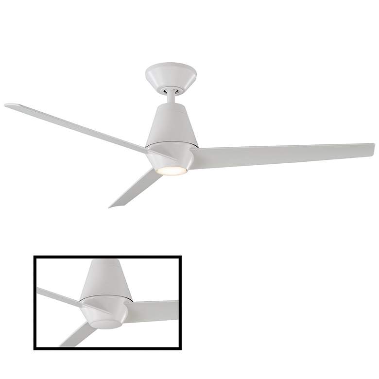 Image 2 52" Modern Forms Slim White 3000K LED Smart Indoor/Outdoor Ceiling Fan more views