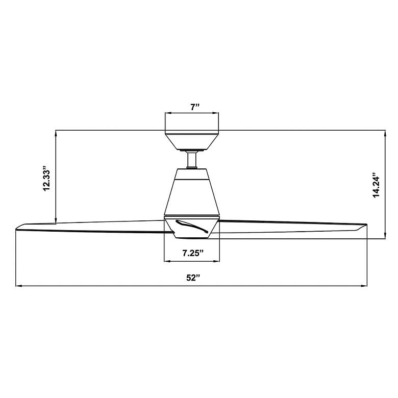 Image 4 52" Modern Forms Slim White 3000K LED Smart Indoor/Outdoor Ceiling Fan more views