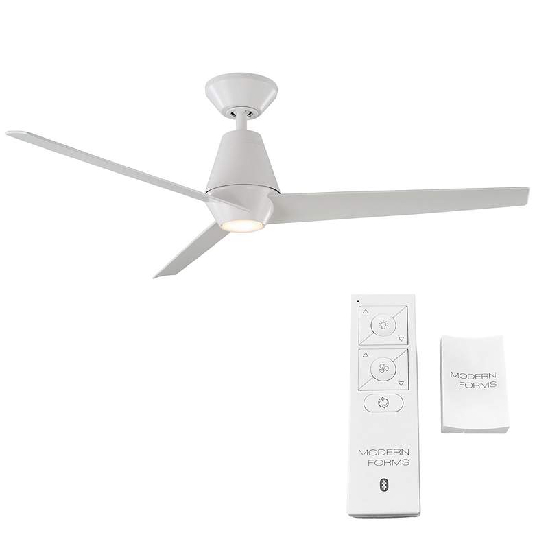 Image 5 52" Modern Forms Slim White 3000K LED Smart Indoor/Outdoor Ceiling Fan more views