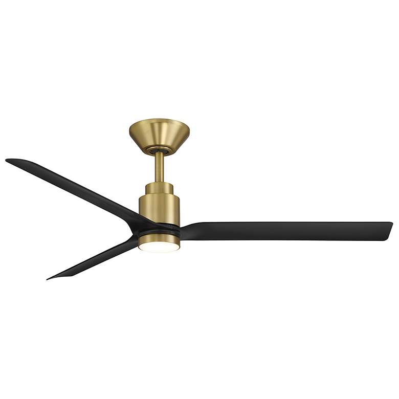 Image 1 52" Modern Forms Smooth Soft Brass LED Smart Ceiling Fan