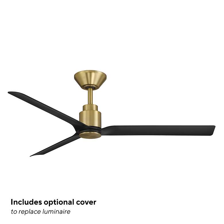 Image 4 52" Modern Forms Smooth Soft Brass LED Smart Ceiling Fan more views