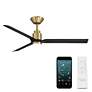 7_52" Modern Forms Smooth Soft Brass LED Smart Ceiling Fan more views