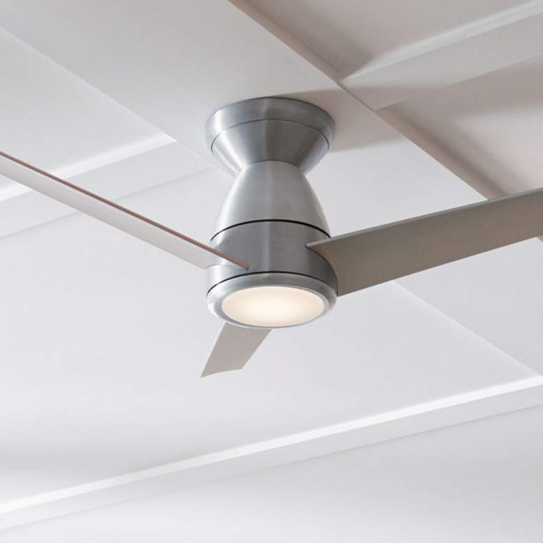 Image 1 52" Modern Forms Tip Top Brushed Alum LED Smart Indoor/Outdoor Ceiling