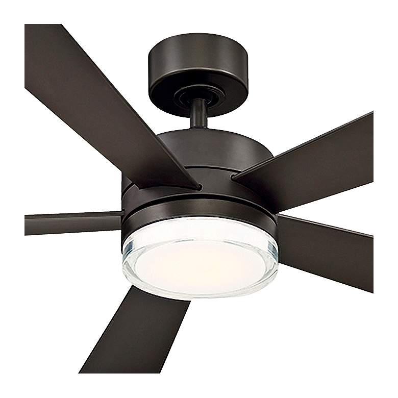 Image 3 52" Modern Forms Wynd Bronze Wet Location LED Smart Ceiling Fan more views