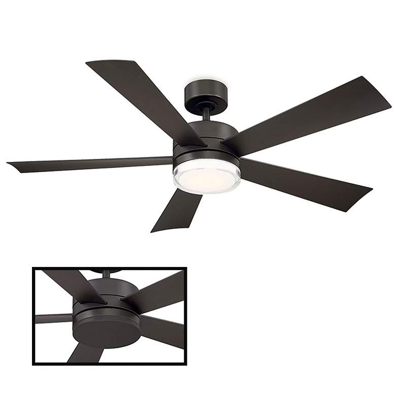Image 3 52" Modern Forms Wynd Bronze Wet Location LED Smart Ceiling Fan more views