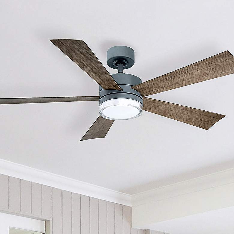 Image 1 52 inch Modern Forms Wynd Graphite 2700K LED Smart Ceiling Fan
