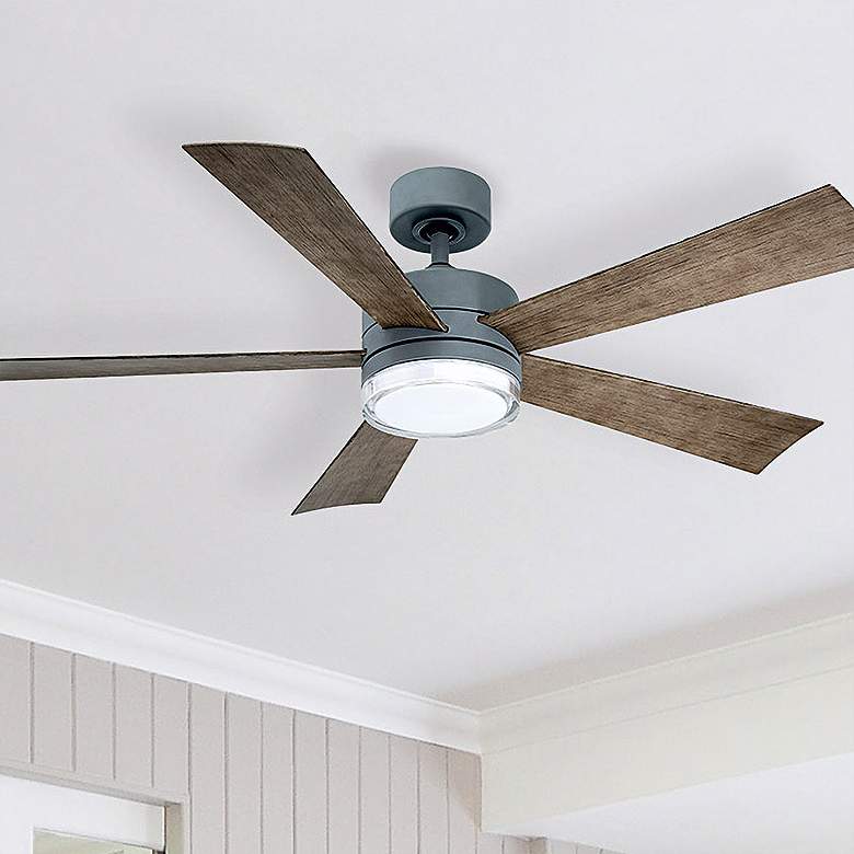 Image 1 52" Modern Forms Wynd Graphite 2700K LED Smart Ceiling Fan