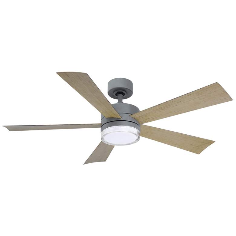 Image 1 52" Modern Forms Wynd Graphite LED Wet Location Smart Ceiling Fan