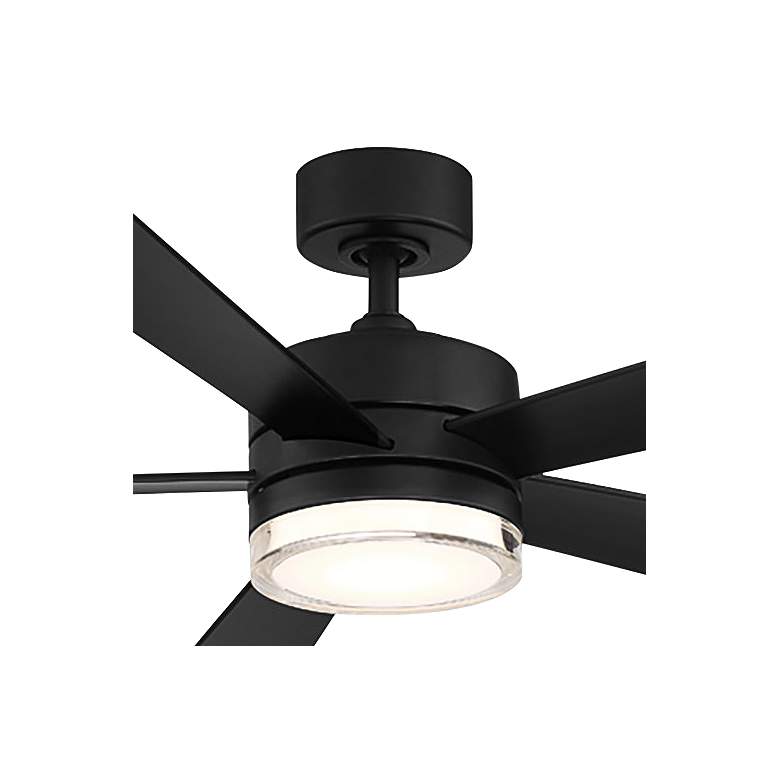 Image 2 52 inch Modern Forms Wynd Matte Black 3500K LED Smart Ceiling Fan more views