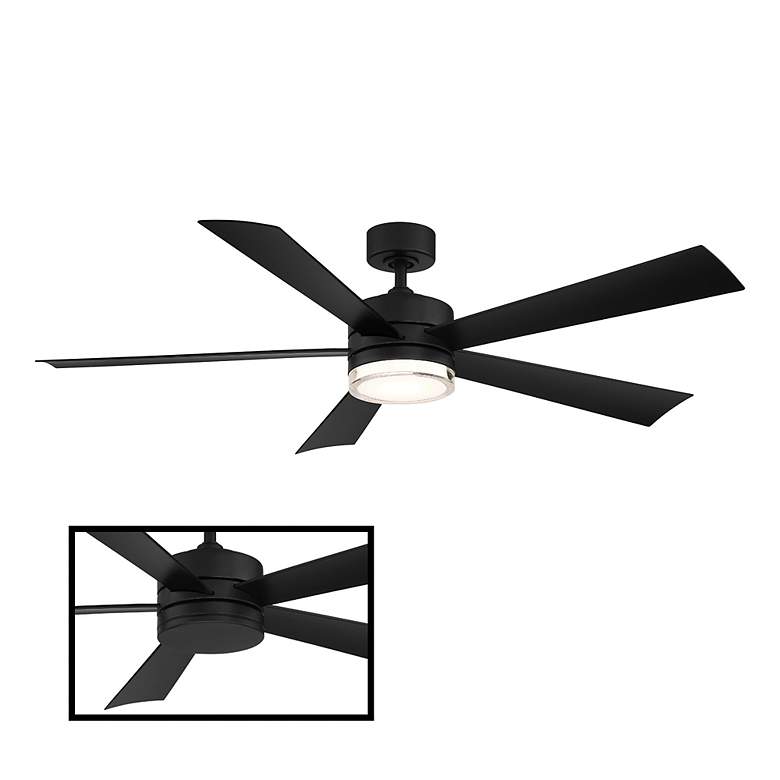 Image 2 52" Modern Forms Wynd Matte Black 3500K LED Smart Ceiling Fan more views