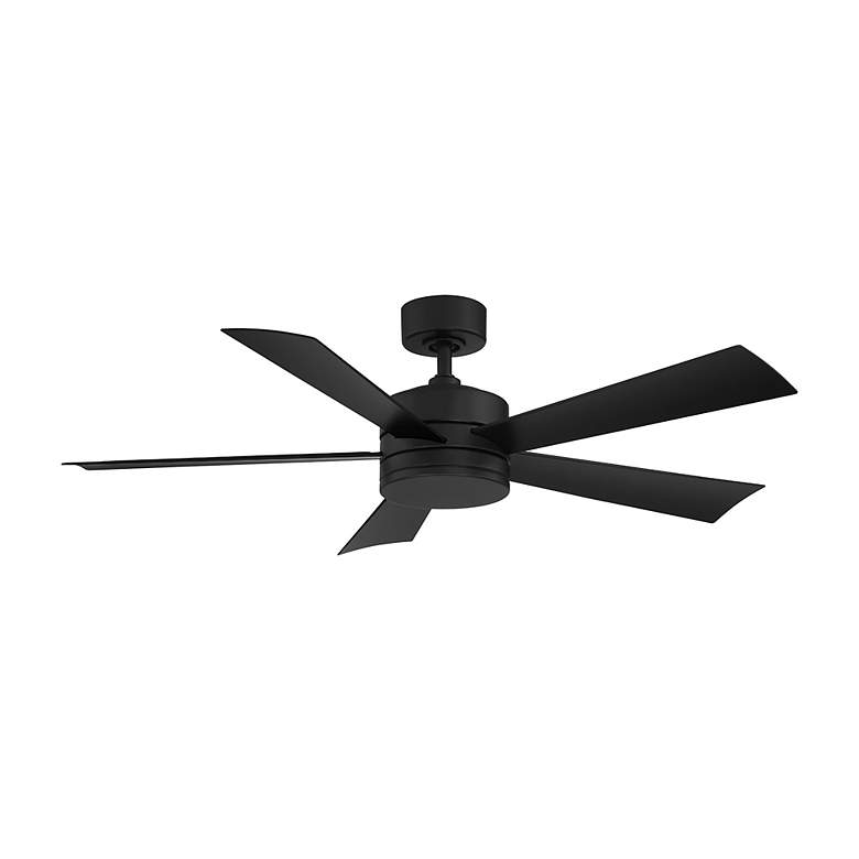 Image 3 52 inch Modern Forms Wynd Matte Black 3500K LED Smart Ceiling Fan more views