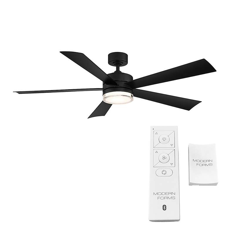 Image 6 52" Modern Forms Wynd Matte Black LED Smart Ceiling Fan more views