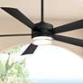 52" Modern Forms Wynd Matte Black Wet Location LED Smart Ceiling Fan