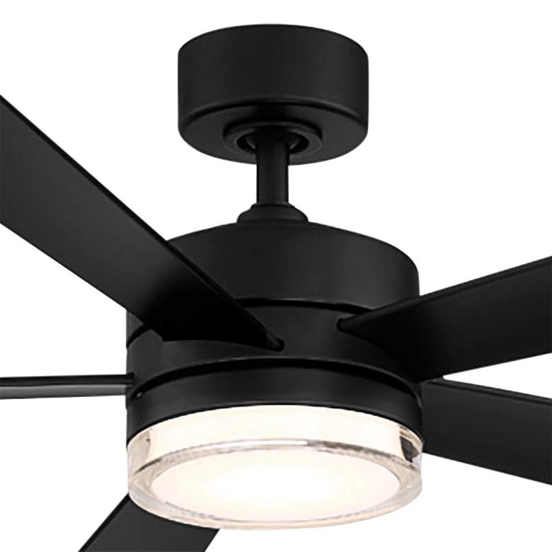 52&quot; Modern Forms Wynd Matte Black Wet Location LED Smart Ceiling Fan more views