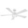 52" Modern Forms Wynd Matte White LED Wet Rated Smart Ceiling Fan