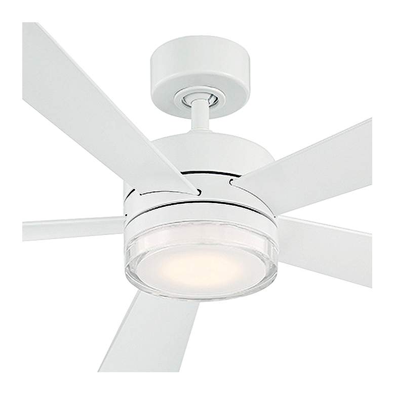 Image 3 52" Modern Forms Wynd Matte White LED Wet Rated Smart Ceiling Fan more views