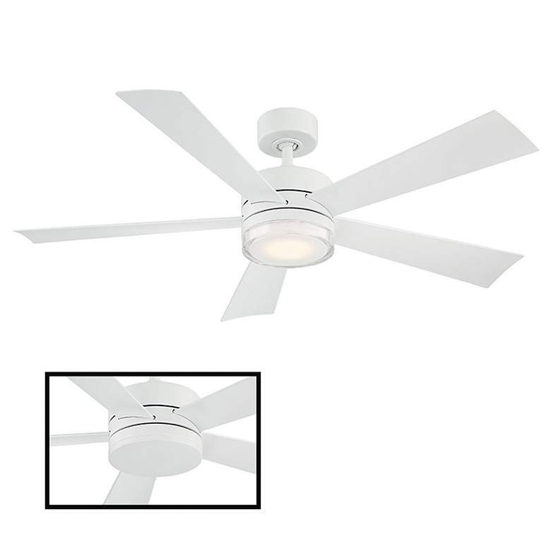 Image 3 52" Modern Forms Wynd Matte White LED Wet Rated Smart Ceiling Fan more views