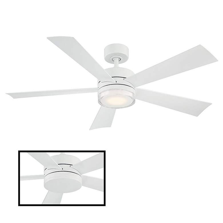 Image 3 52 inch Modern Forms Wynd Matte White LED Wet Rated Smart Ceiling Fan more views