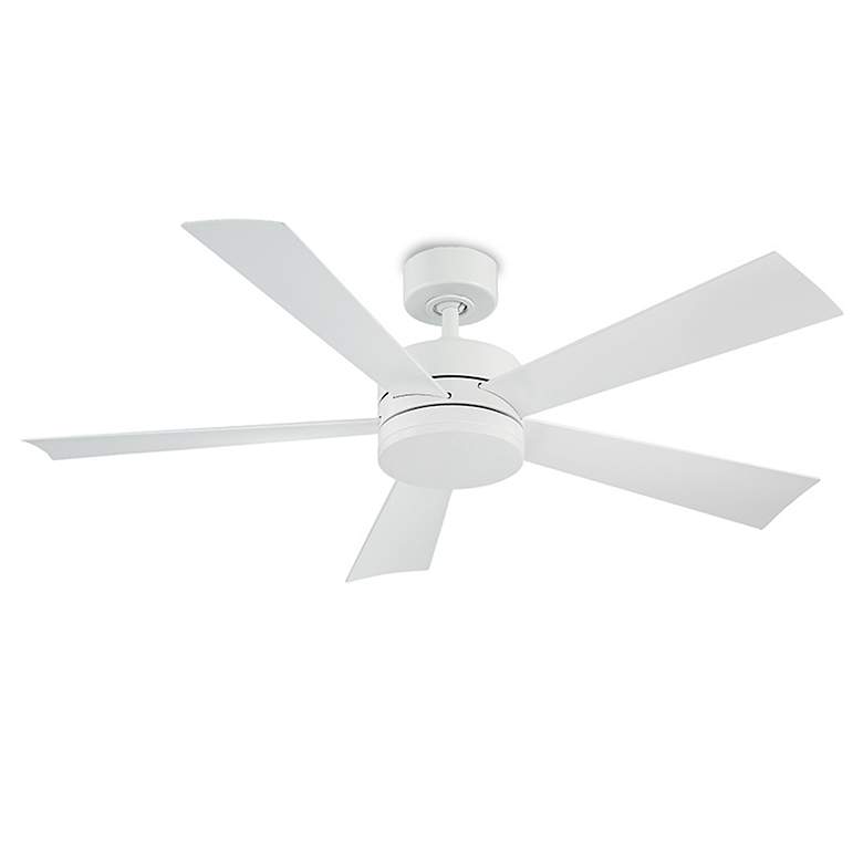 Image 4 52" Modern Forms Wynd Matte White LED Wet Rated Smart Ceiling Fan more views