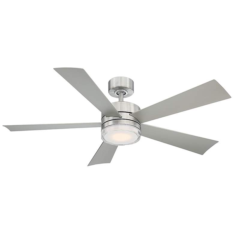 52&quot; Modern Forms Wynd Stainless Steel 2700K LED Smart Ceiling Fan
