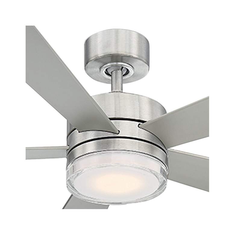 Image 2 52" Modern Forms Wynd Stainless Steel LED Smart Ceiling Fan more views