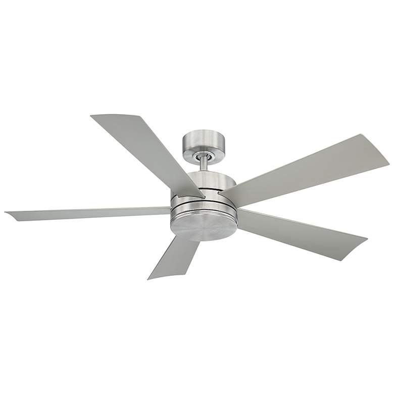 Image 3 52" Modern Forms Wynd Stainless Steel LED Smart Ceiling Fan more views