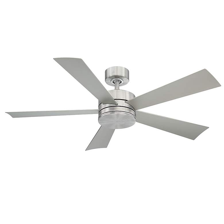 Image 3 52" Modern Forms Wynd Stainless Steel LED Smart Ceiling Fan more views