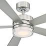 52" Modern Forms Wynd Stainless Steel LED Wet Rated Smart Ceiling Fan