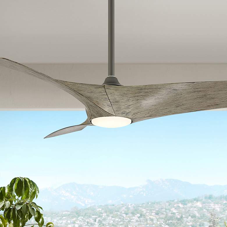 Image 1 52" Modern Forms Zephyr Graphite LED Smart Ceiling Fan