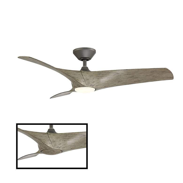 Image 3 52" Modern Forms Zephyr Graphite LED Smart Ceiling Fan more views