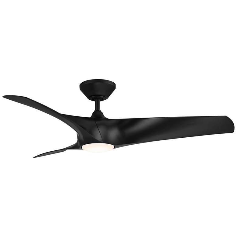 Image 2 52 inch Modern Forms Zephyr Matte Black LED Smart Ceiling Fan