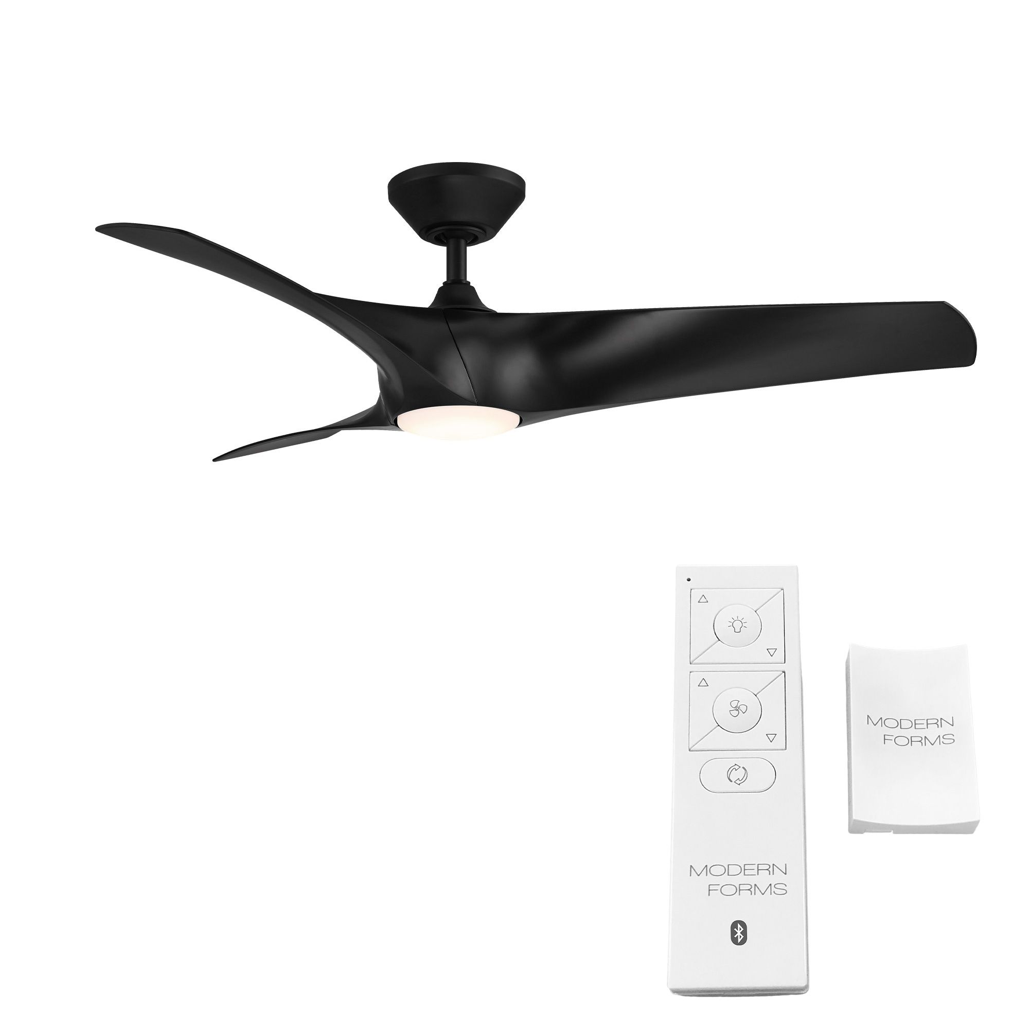 52" Modern Forms Zephyr Matte Black LED Smart Ceiling Fan