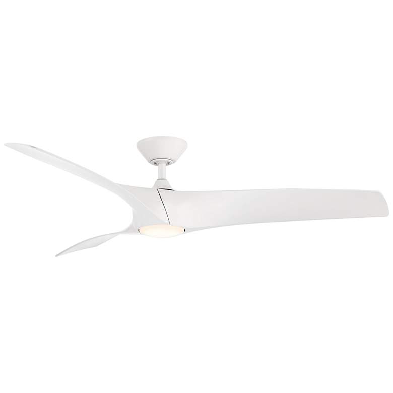 Image 1 52 inch Modern Forms Zephyr Matte White 3500K LED Smart Ceiling Fan