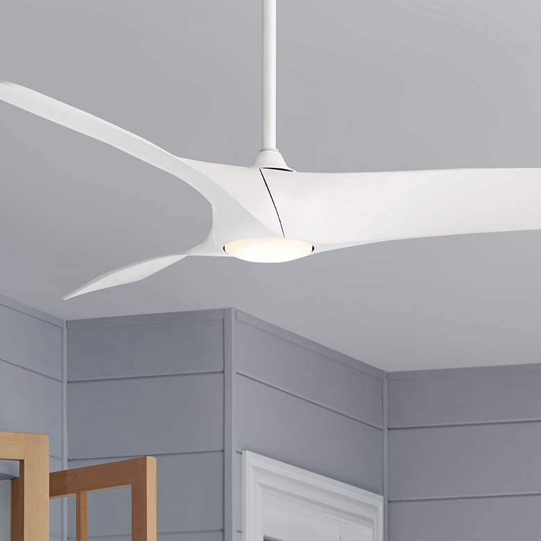52&quot; Modern Forms Zephyr Matte White LED Smart Ceiling Fan