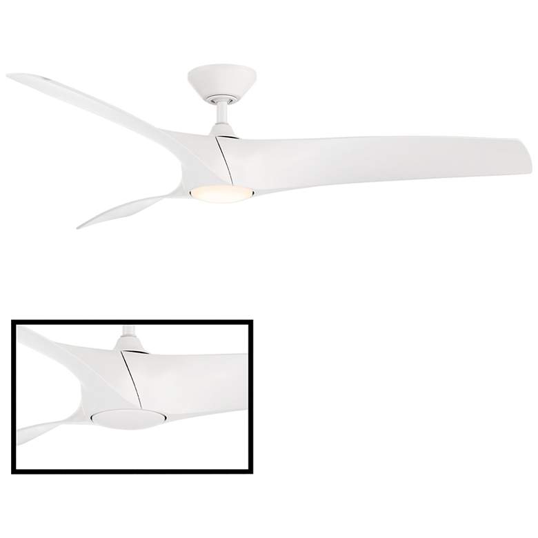 52&quot; Modern Forms Zephyr Matte White LED Smart Ceiling Fan more views