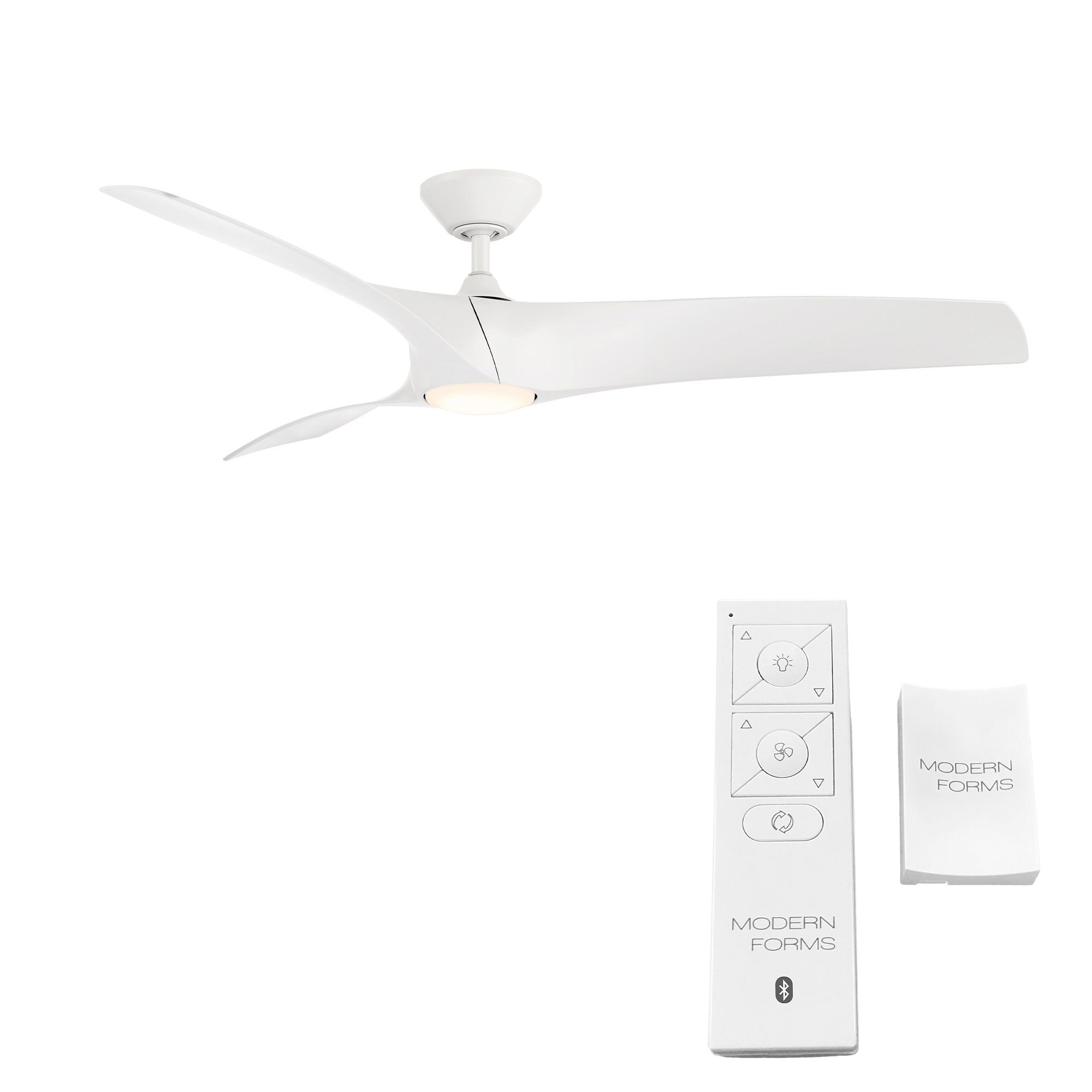 52" Modern Forms Zephyr Matte White LED Smart Ceiling Fan