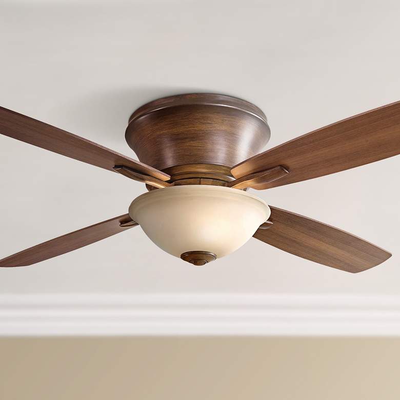 Image 1 52" Mojo II Tea Glass - Distressed Koa Ceiling Fan