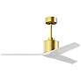 1_52" Mollywood Brushed Brass Ceiling Fan w/ White Blades