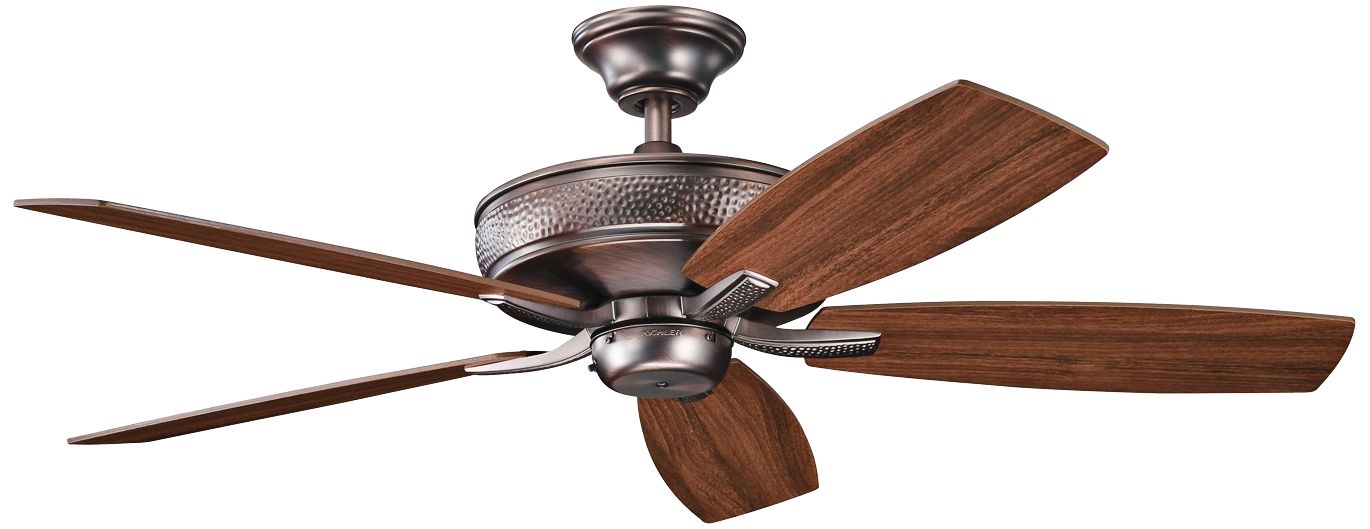 52" Monarch II Oil Brushed Bronze Rustic Ceiling Fan with Remote