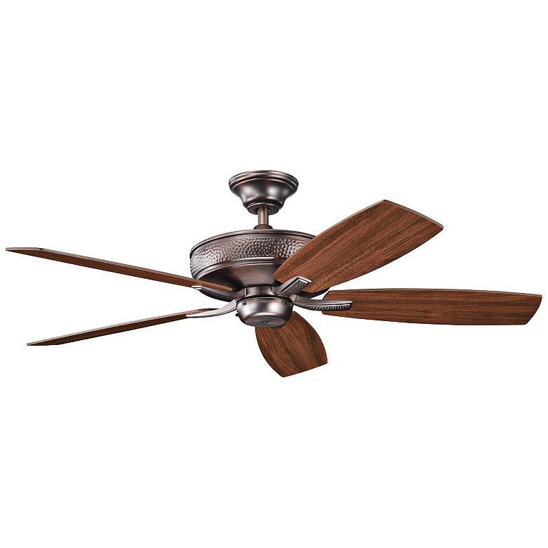 Image 2 52 inch Monarch II Oil Brushed Bronze Rustic Ceiling Fan with Remote