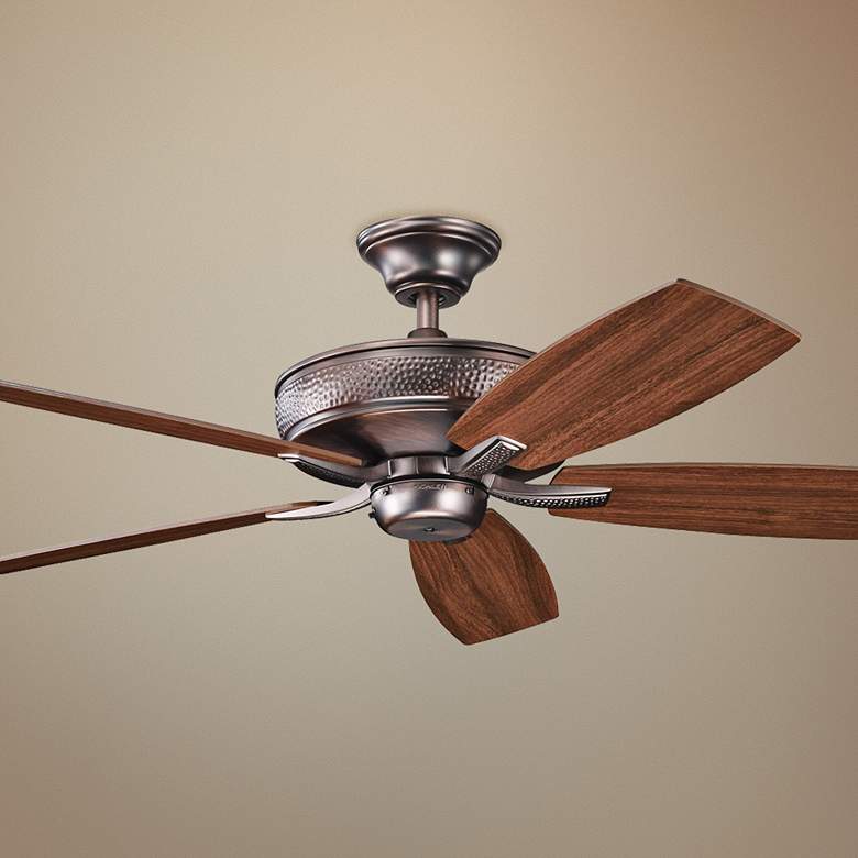 Image 1 52 inch Monarch II Oil Brushed Bronze Rustic Ceiling Fan with Remote