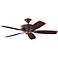 52" Monarch II Tannery Bronze Five Blade Ceiling Fan with Remote